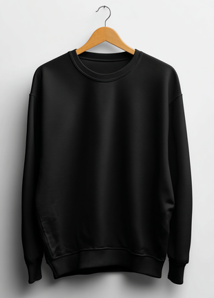 Polerón Polo Negro sin Capucha